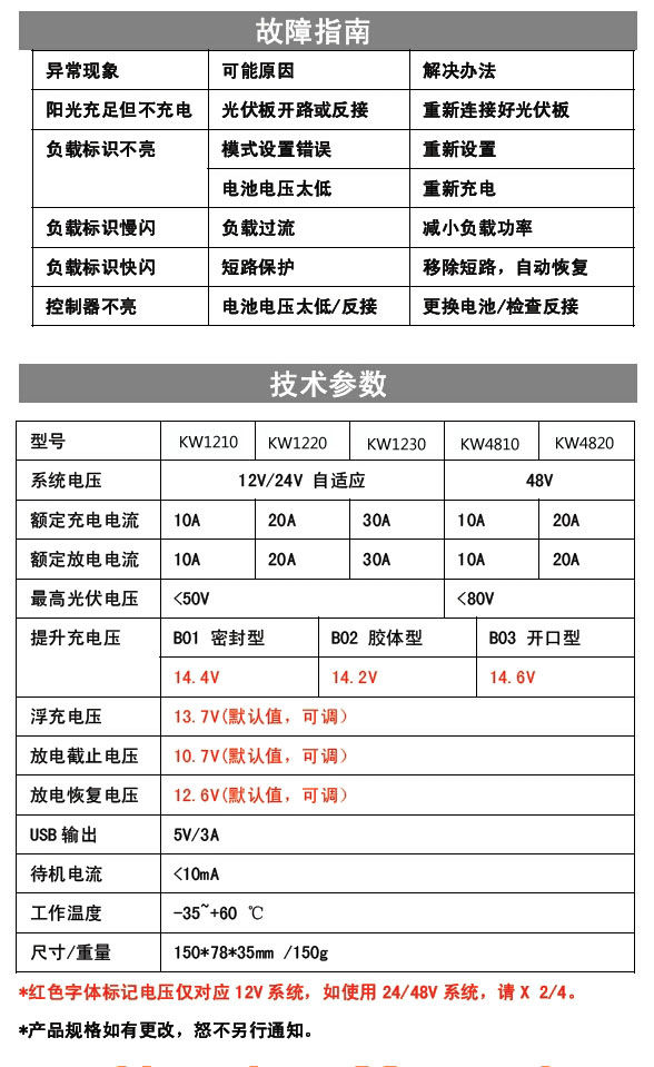 KLD太陽(yáng)能控制器說(shuō)明書