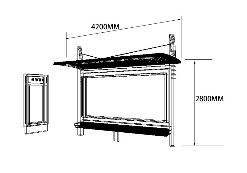 鄉(xiāng)鎮(zhèn)成品公交站臺(tái)價(jià)格尺寸圖