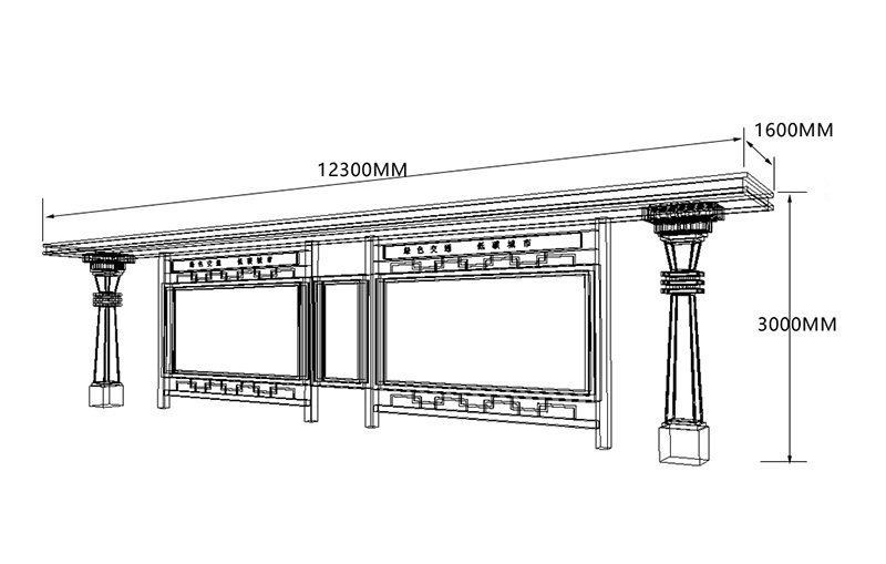 仿古公交站臺候車亭