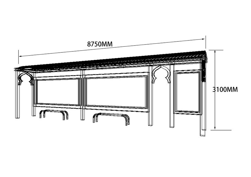 歐式風(fēng)格候車亭尺寸