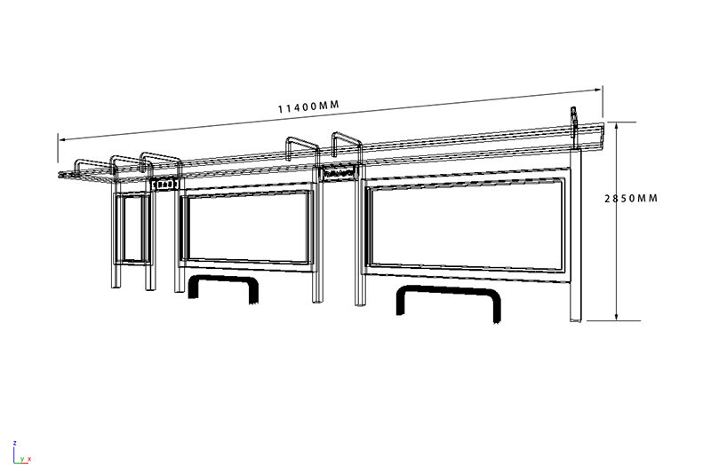 公交站點候車亭尺寸