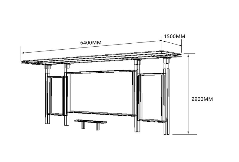 公交車候車亭效果圖