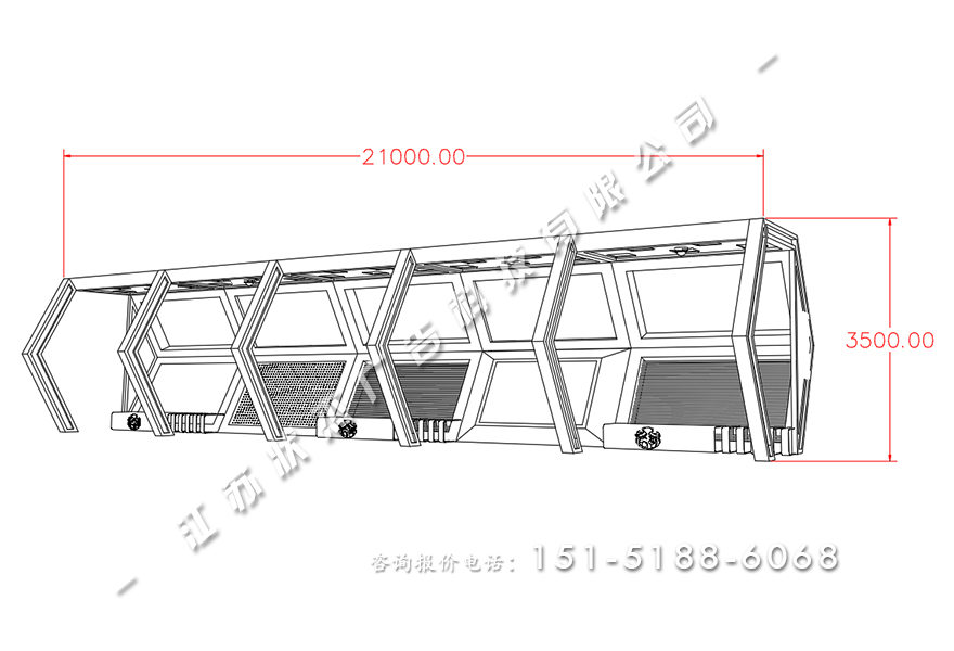 智能公交站候車亭圖片HCT-XD-1107