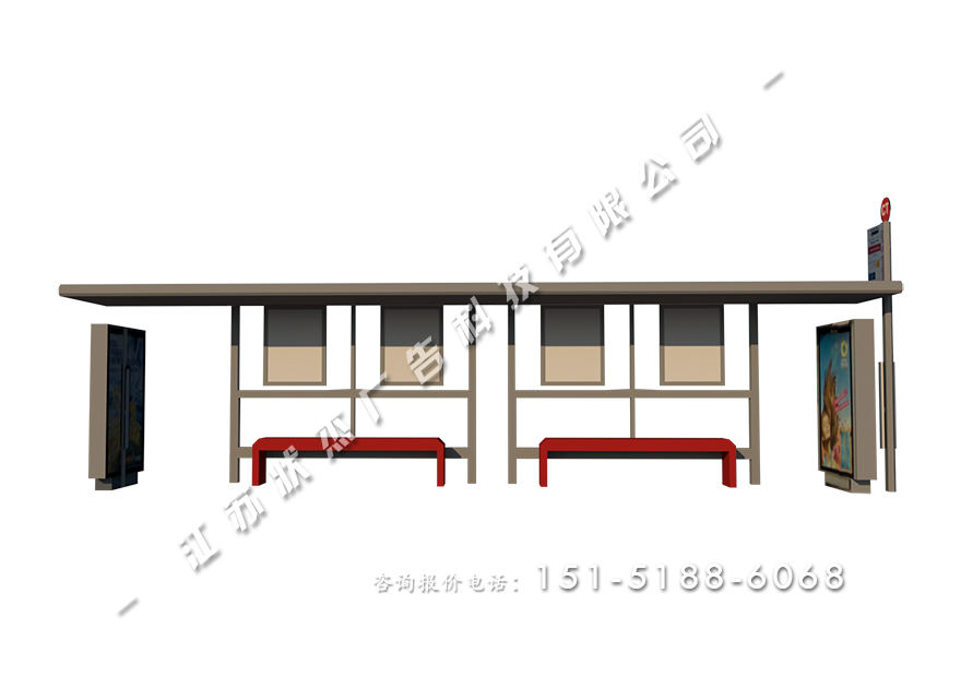 公交車站候車亭價(jià)格HCT-XD-1120