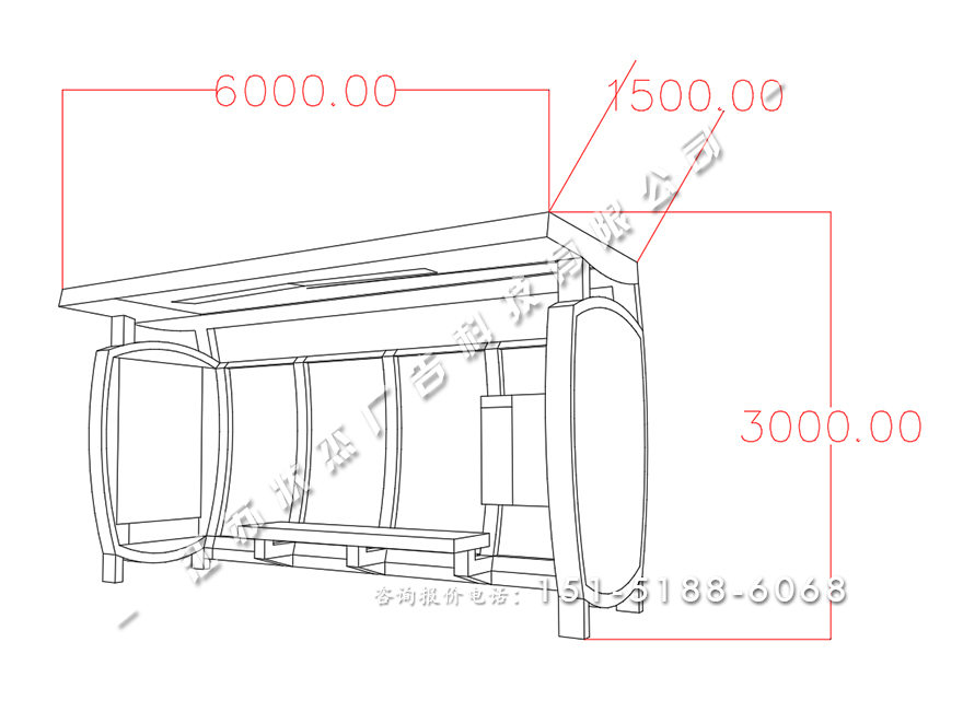 公交車候車亭圖片HCT-JY-2109