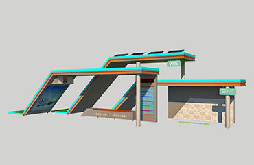 公交候車亭報價HCT-TYN-4011